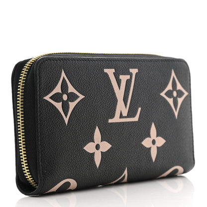 Louis Vuitton Empreinte Monogram Giant Zippy Wallet Black Beige 3 of 7