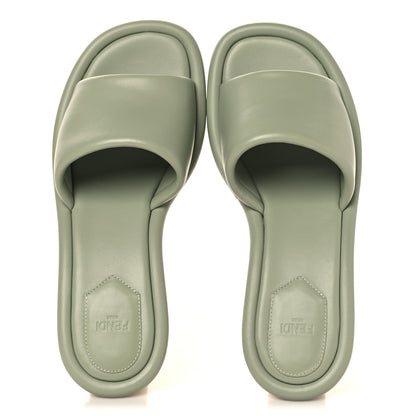 Fendi Nappa Baguette 60mm Slide Sandals 39.5 Musk 2 of 9