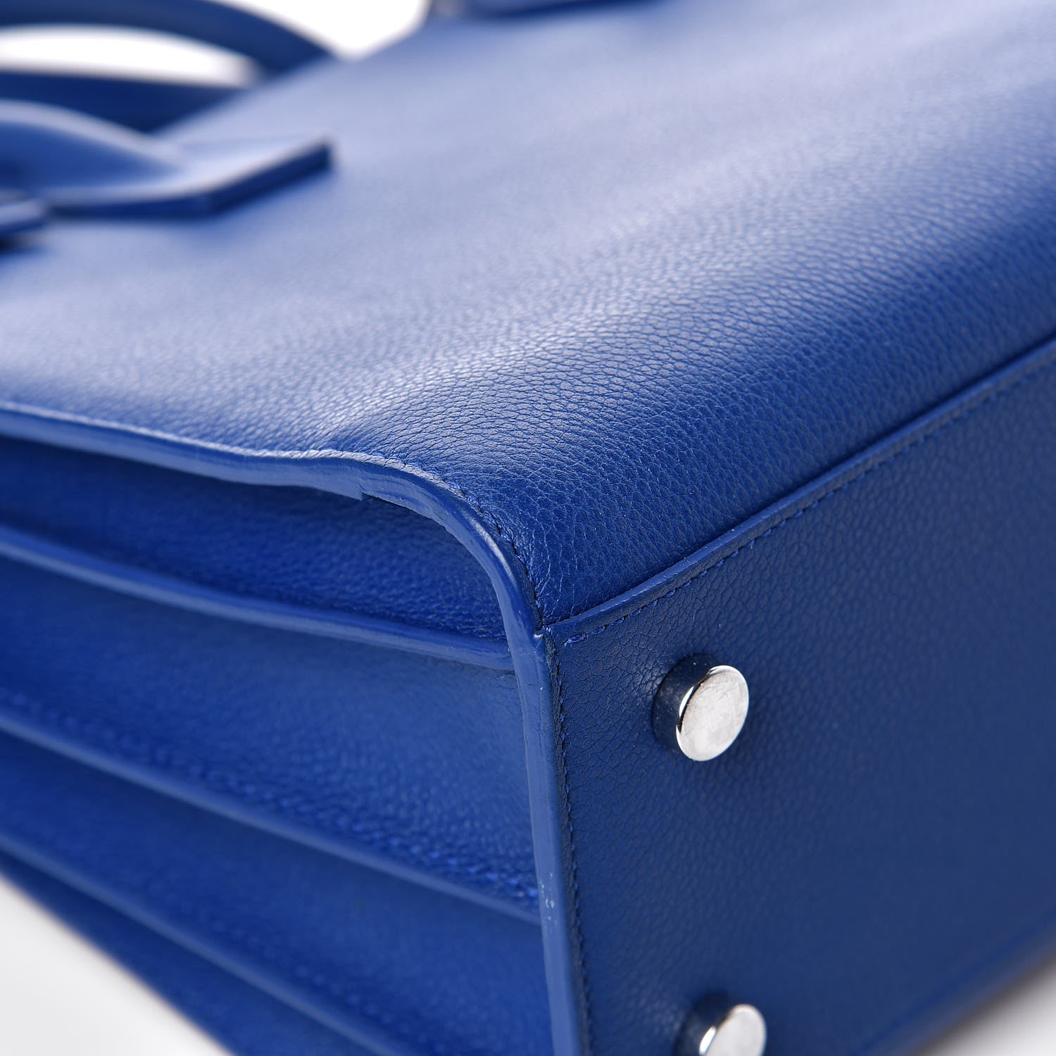 Saint Laurent Grained Calfskin Baby Sac De Jour Royal Blue 12 of 14