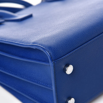 Saint Laurent Grained Calfskin Baby Sac De Jour Royal Blue 12 of 14