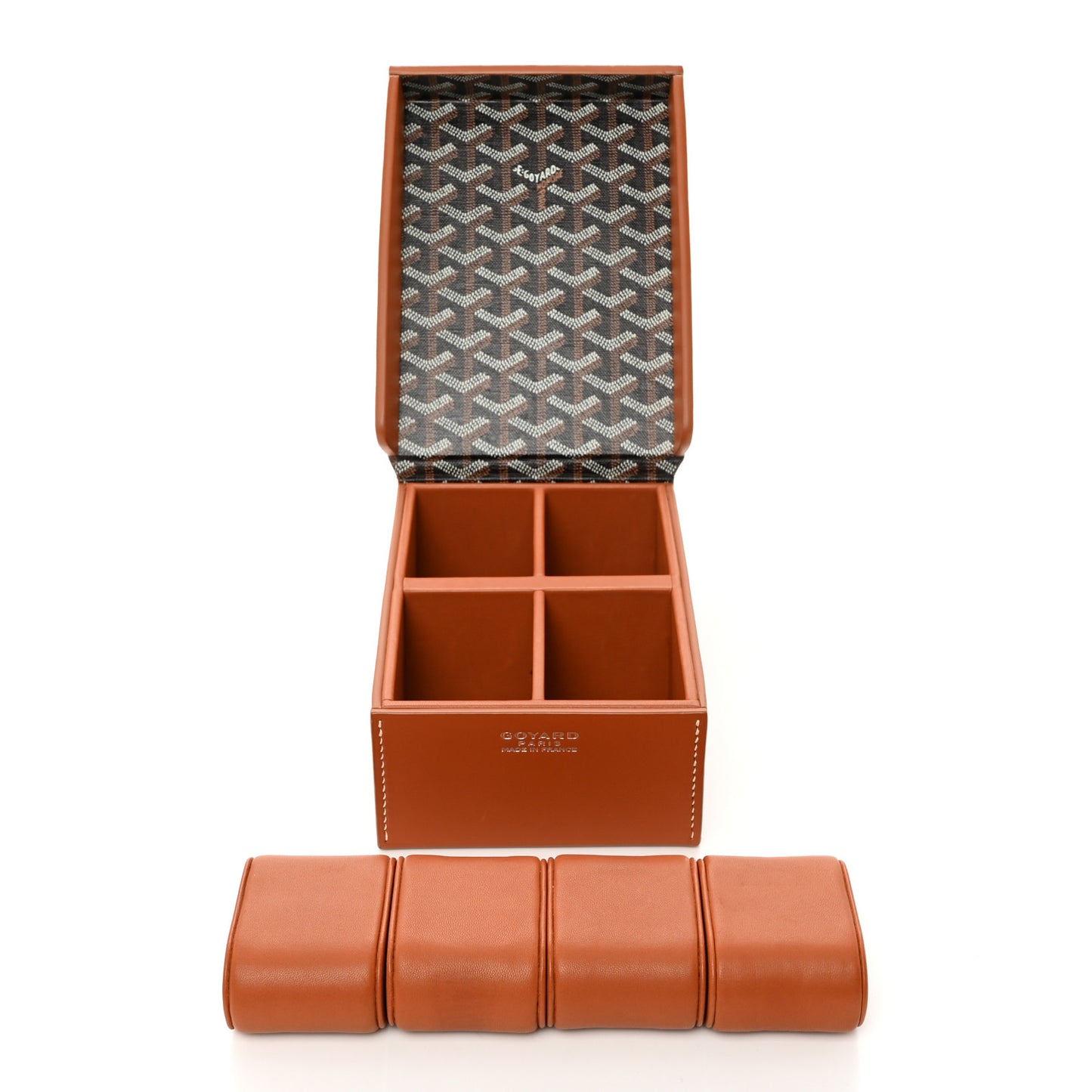 Goyardine Coffret Montres 4 Watch Box Black Gold