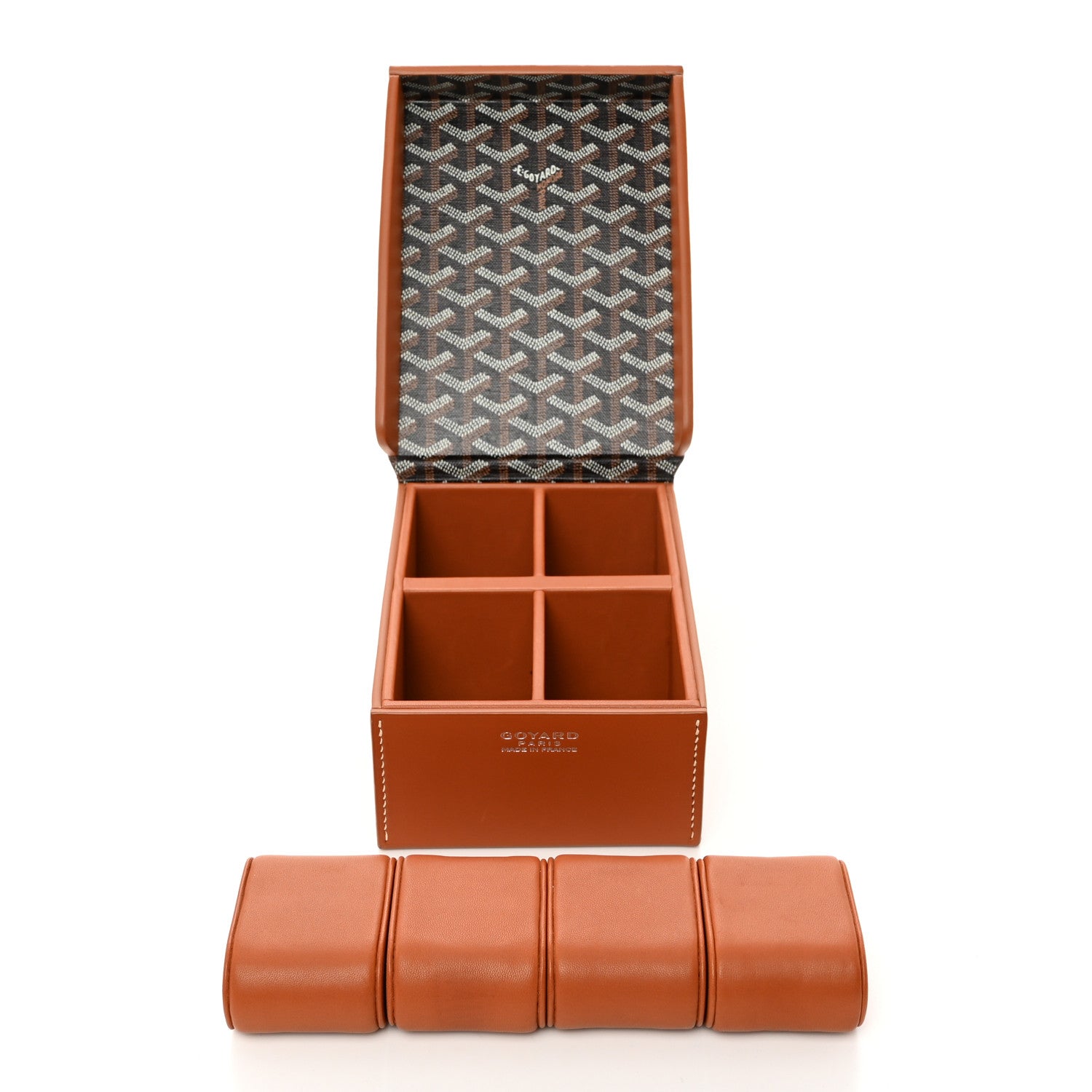 Goyard Goyardine Coffret Montres 4 Watch Box Black Gold 7 of 10