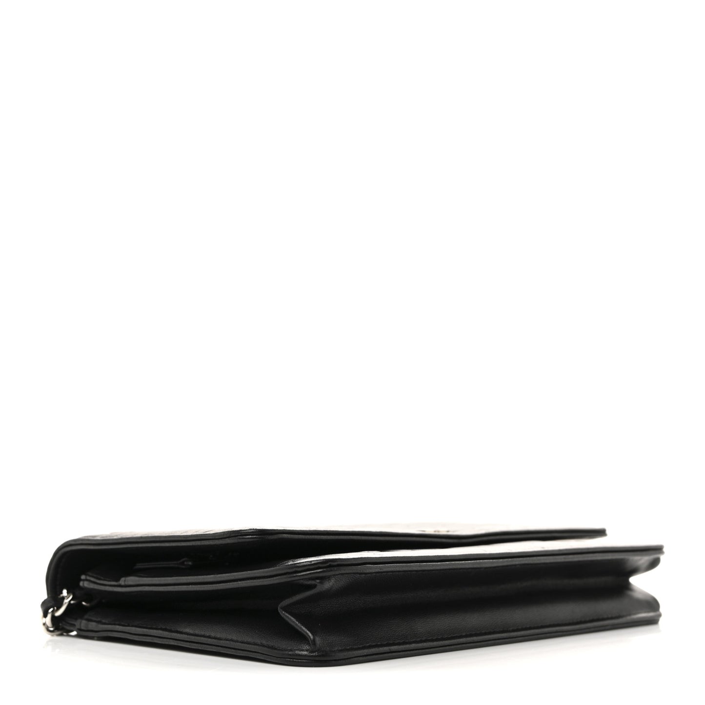 Lambskin Camellia Embossed Wallet on Chain WOC
