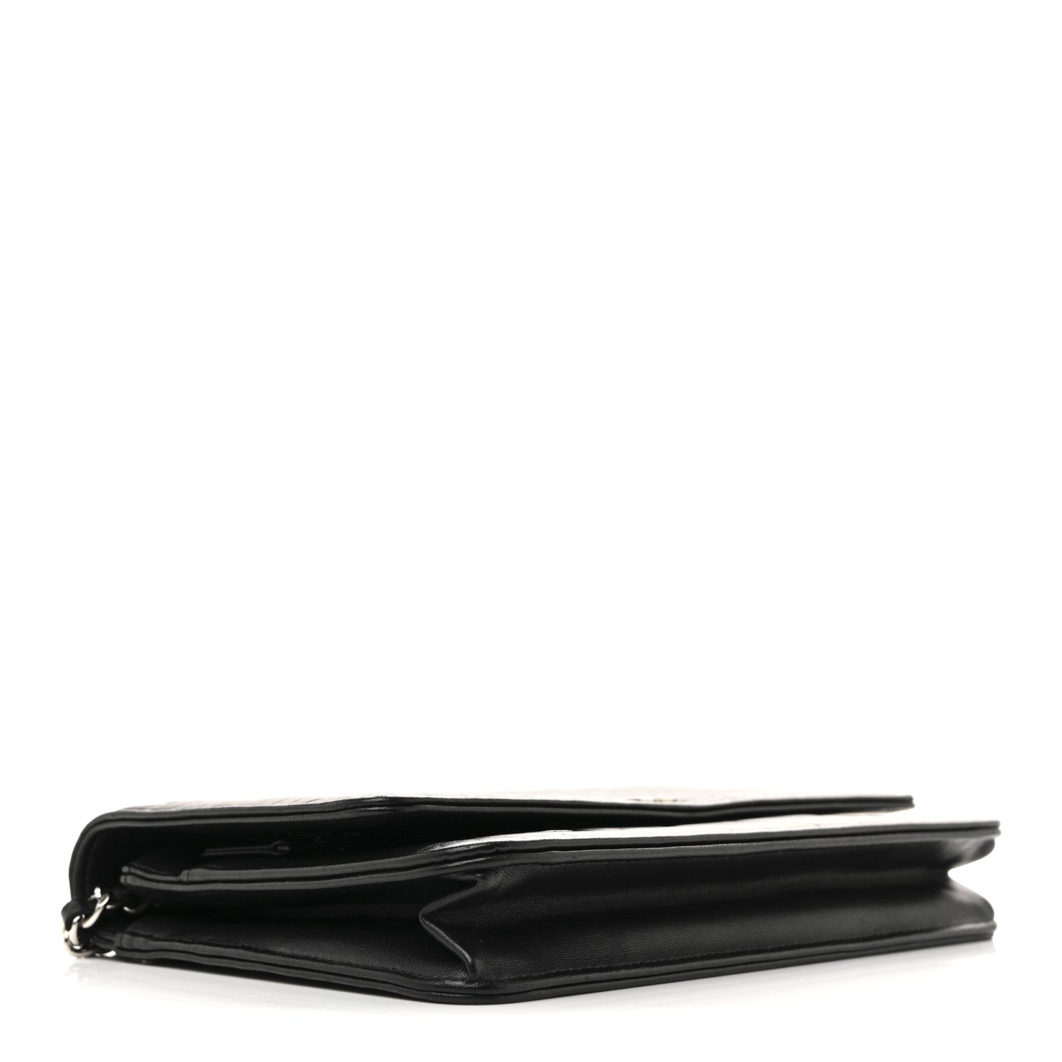 Chanel Lambskin Camellia Embossed Wallet on Chain WOC 4 of 15