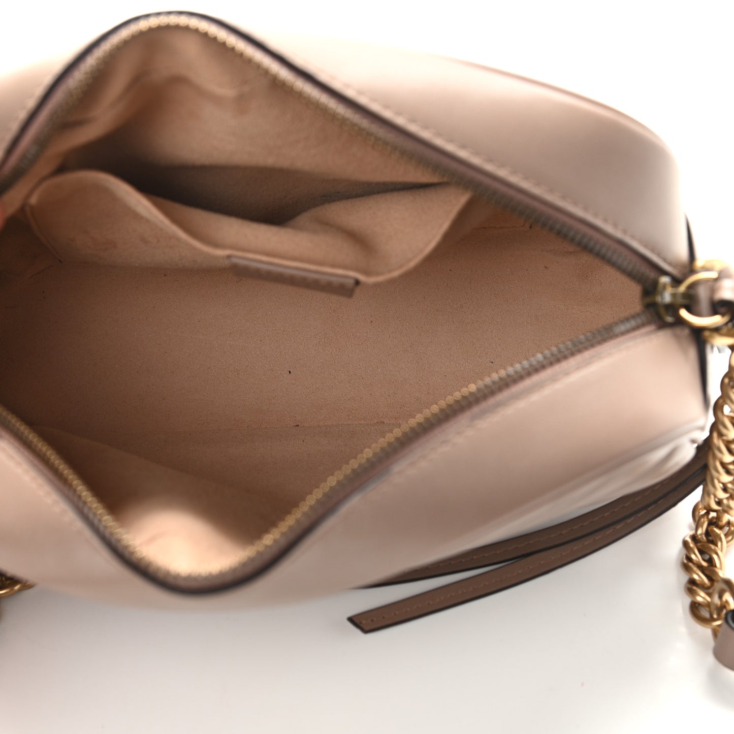 Calfskin Matelasse Small GG Marmont Chain Shoulder Bag Porcelain Rose