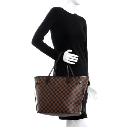 Louis Vuitton Damier Ebene Neo Neverfull MM Rose Ballerine 2 of 7