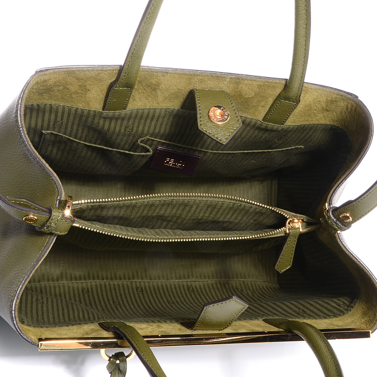 Vitello Elite Flamingo Regular 2Jours Tote Oliva