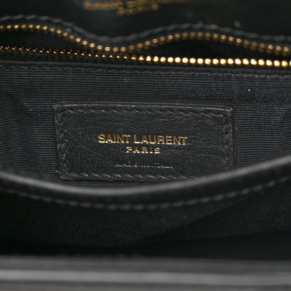 Saint Laurent Calfskin Y Quilted Monogram Toy Loulou Crossbody Bag Black 7 of 15