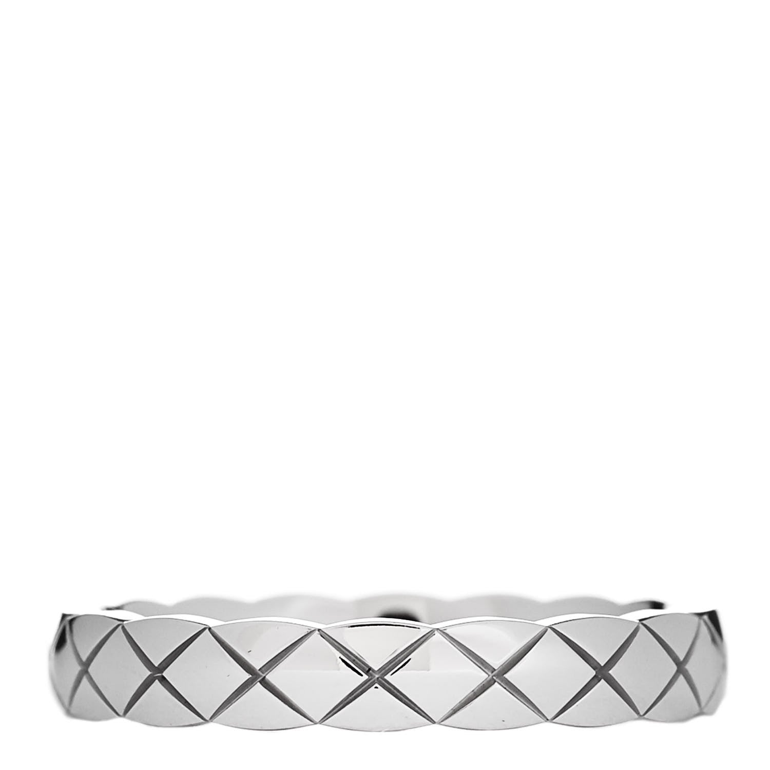 Chanel 18K White Gold Mini Coco Crush Ring 52 6 3 of 5