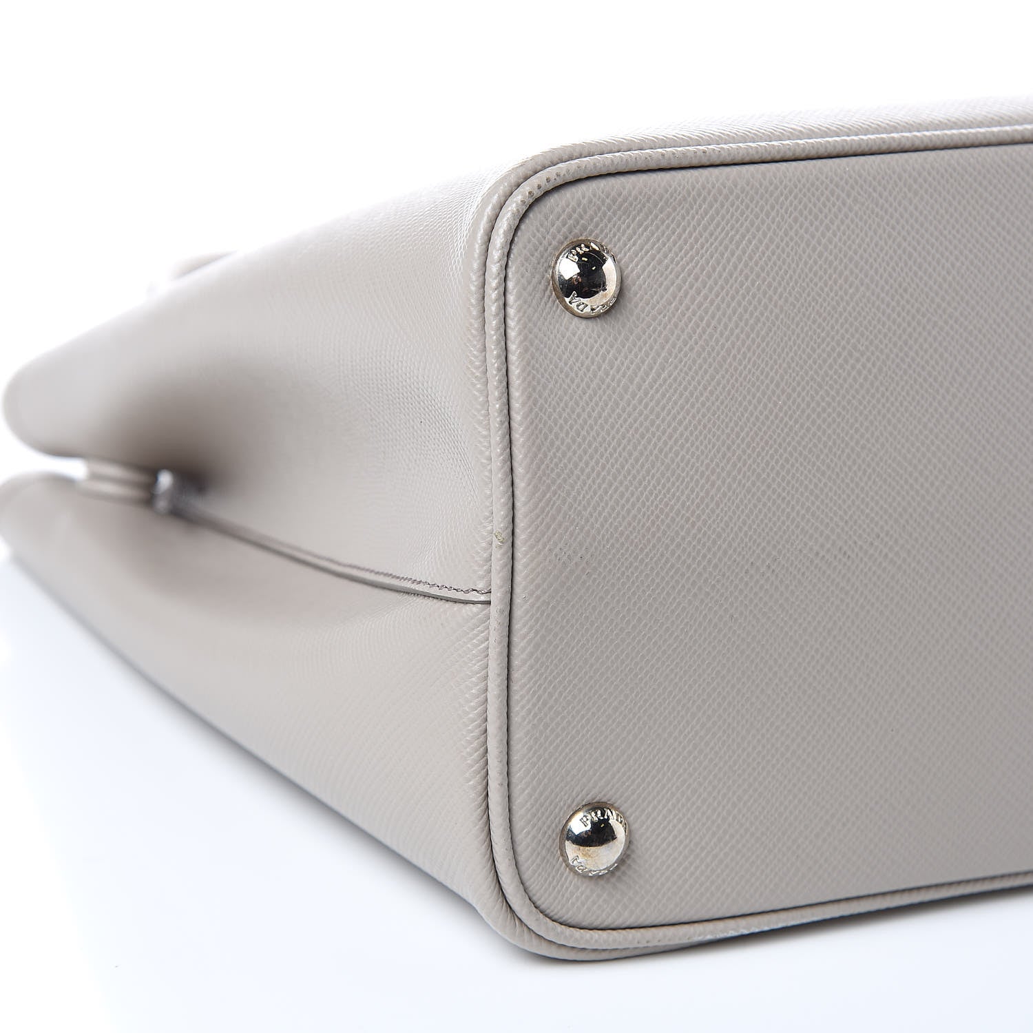 Prada Saffiano Cuir Small Double Handle Tote Pomice 8 of 12