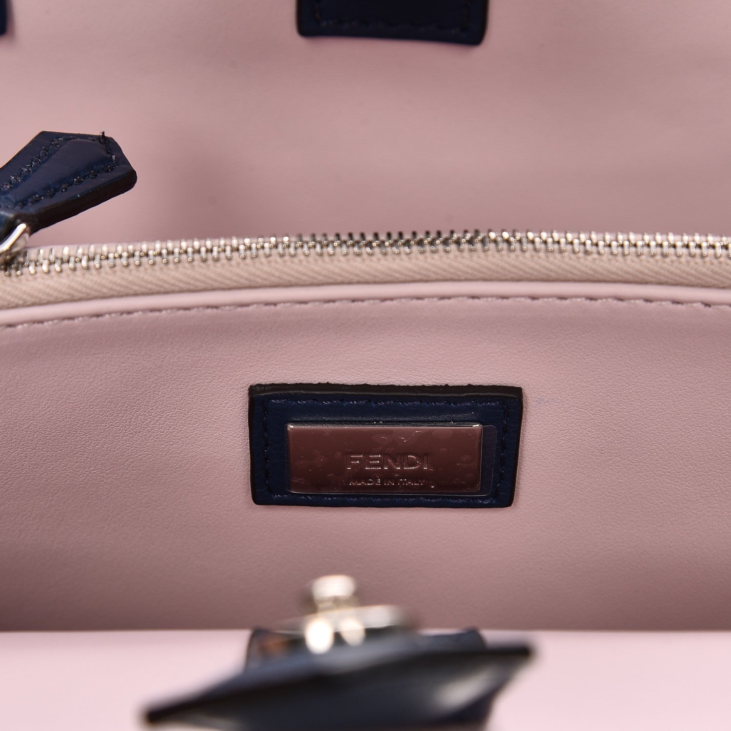 Fendi Vitello Dolce Century Petite 2Jours Tote Blue Rosa Doll 6 of 8