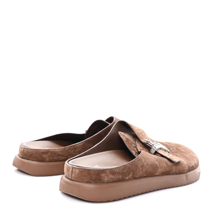 Louis Vuitton Monogram Embossed Suede LV Easy Mule 12 Marron 5 of 9