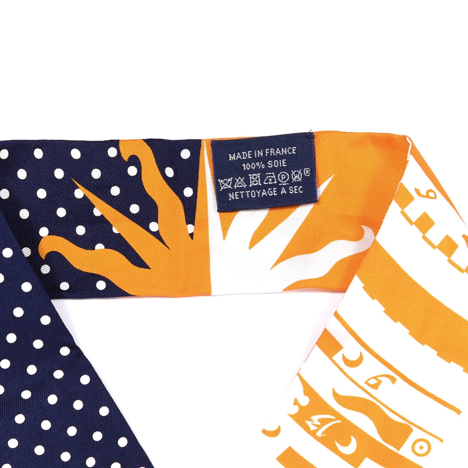 Hermes Silk Astrologie a Pois Twilly Orange Marine White 3 of 4