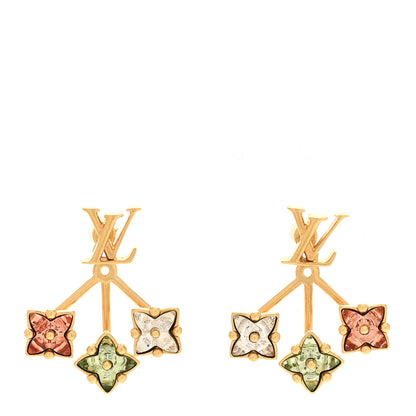 Louis Vuitton Metal Crystal Loulougram Earrings Multicolor 1 of 5