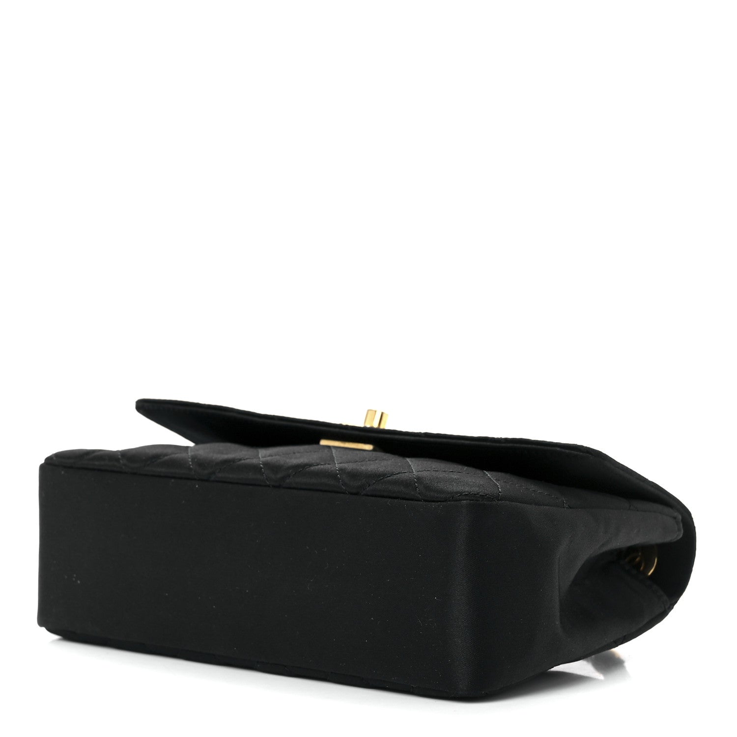 Chanel Satin Quilted Flap Black 10 of 13