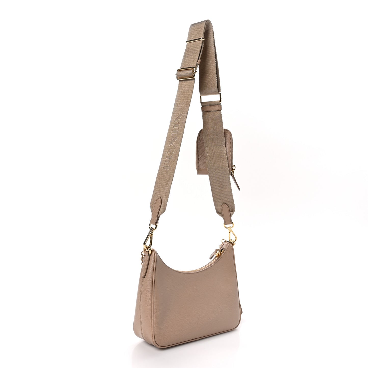 Saffiano Lux Re-Edition 2005 Shoulder Bag Cammeo