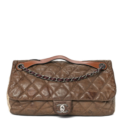 Chanel Iridescent Calfskin In The Mix Jumbo Flap Khaki 1 of 12