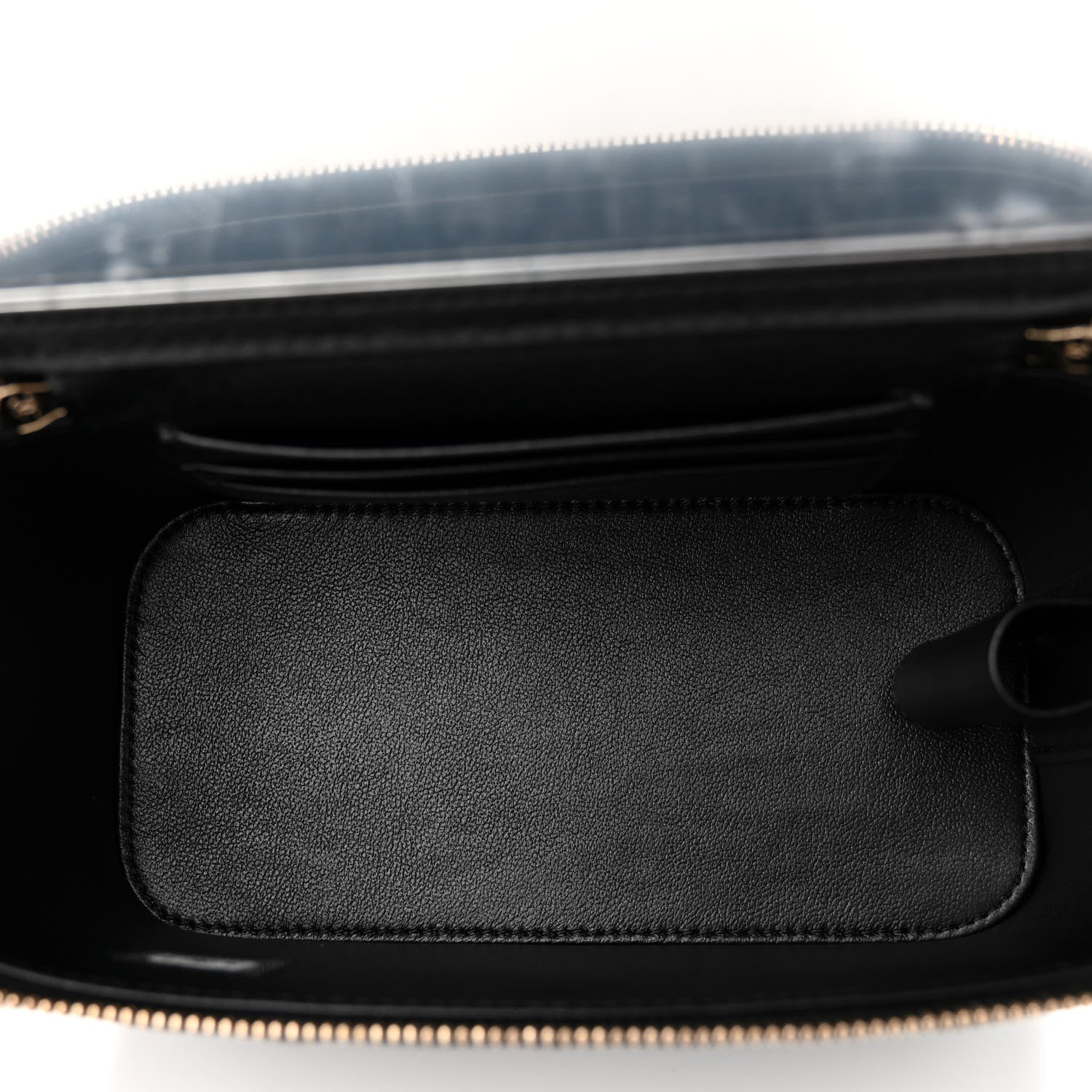 Chanel Lambskin Quilted Small Top Handle Vanity Case With Chain Black 6 of 11