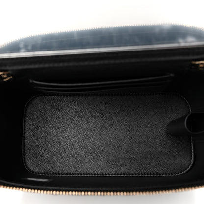 Chanel Lambskin Quilted Small Top Handle Vanity Case With Chain Black 6 of 11