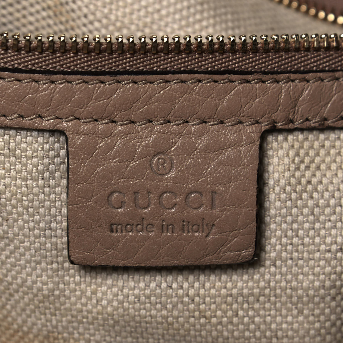 Pebbled Calfskin Medium Soho Shoulder Bag Camelia