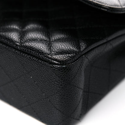 Chanel Caviar Quilted Medium Double Flap Black 10 of 11