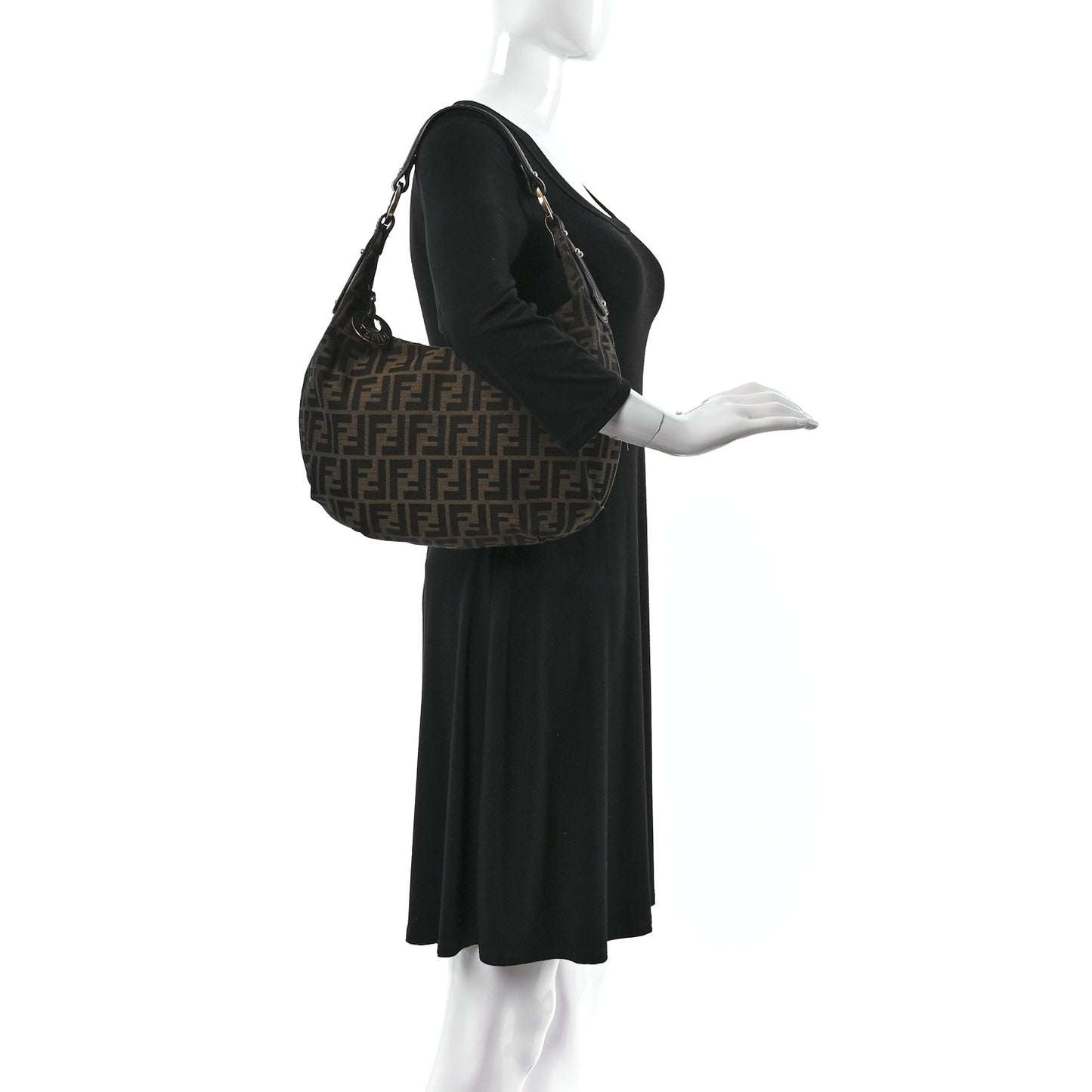Zucca Small Chef Chain Hobo Tobacco