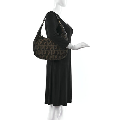 Fendi Zucca Small Chef Chain Hobo Tobacco 2 of 8