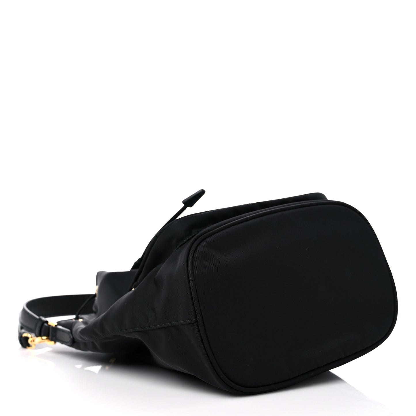 Re-Nylon Duet Drawstring Shoulder Bag Black