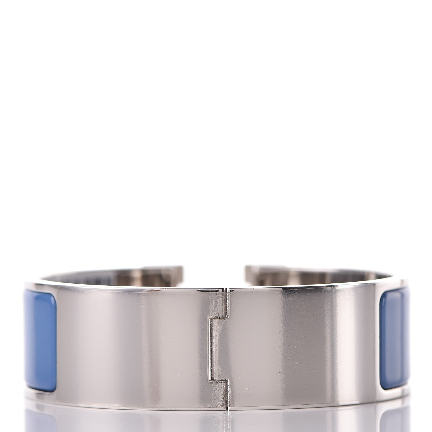 Hermes Enamel Wide Clic Clac H Bracelet GM Bleu Turquin 3 of 6