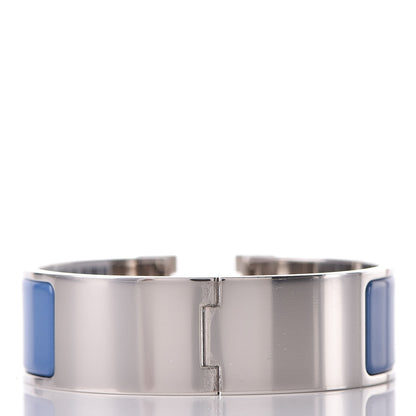 Hermes Enamel Wide Clic Clac H Bracelet GM Bleu Turquin 3 of 6