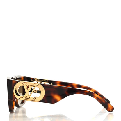 Louis Vuitton Acetate LV Link Square Sunglasses Z1479W Dark Tortoise 3 of 8