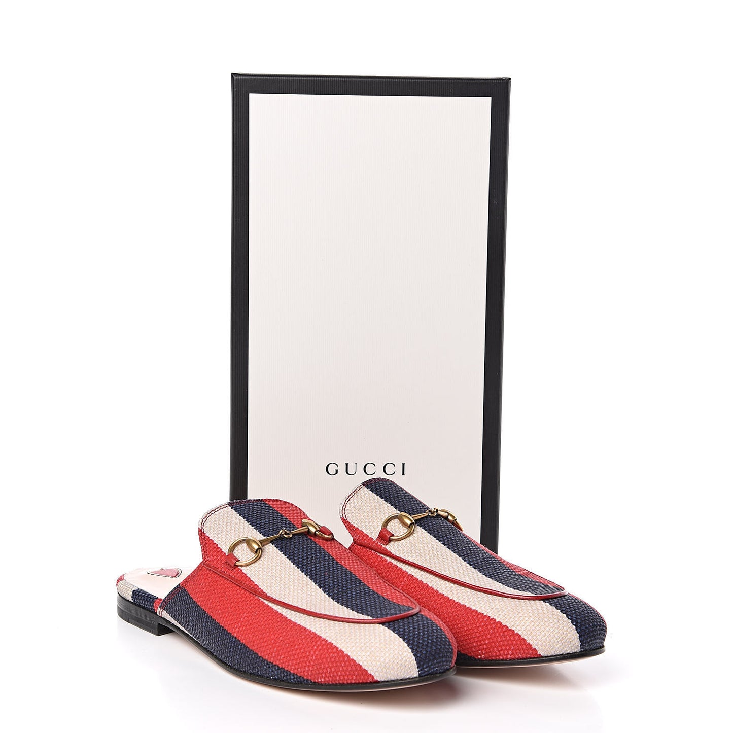 Canvas Sylvie Stripe Womens Princetown Slippers 40 Mystic White Hibiscus Red Maritime