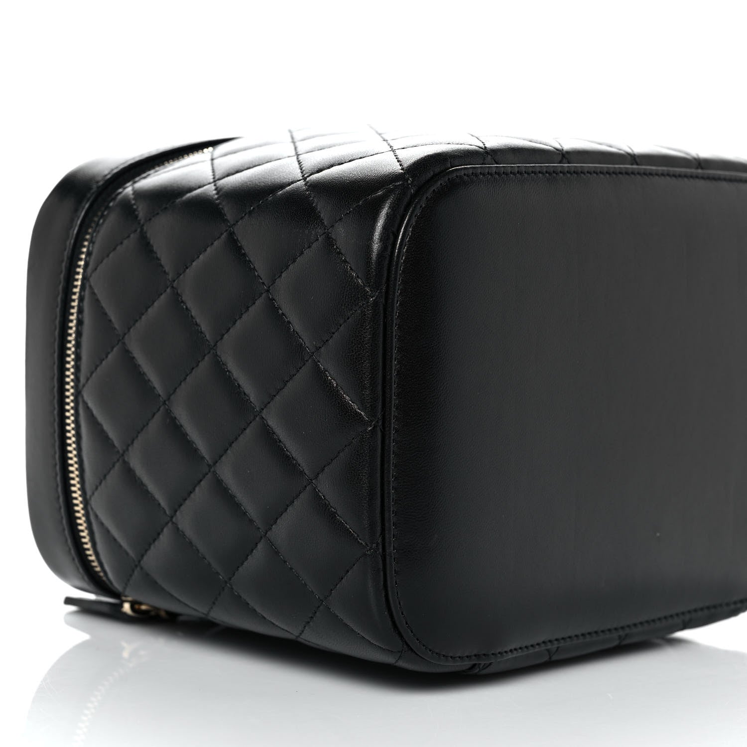 Chanel Lambskin Quilted Large Vanity Pouch Black 8 of 10