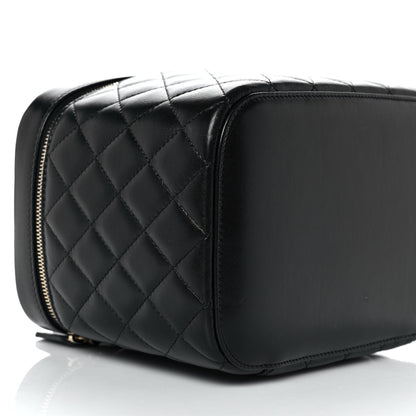 Chanel Lambskin Quilted Large Vanity Pouch Black 8 of 10