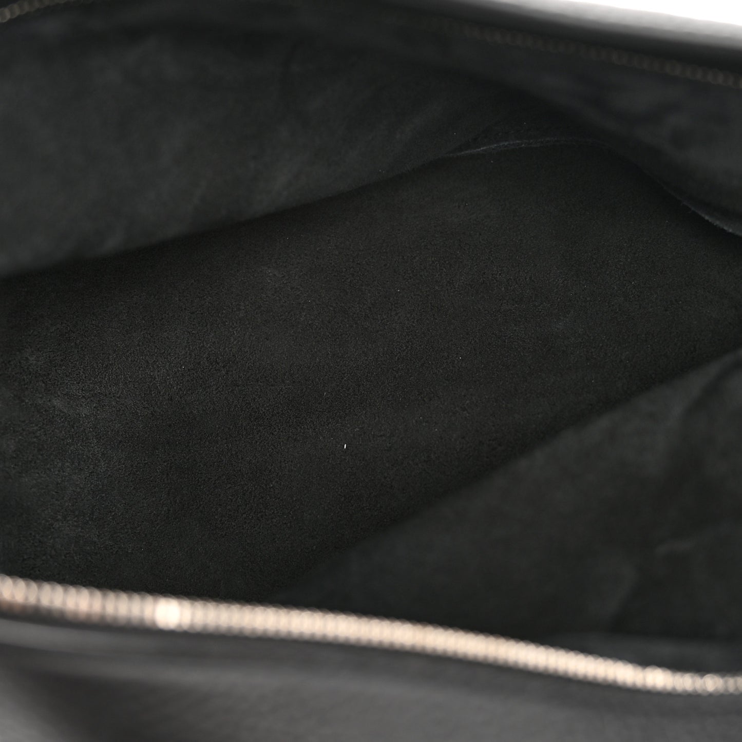 Grained Calfskin Large Slouchy Banana Bag Black