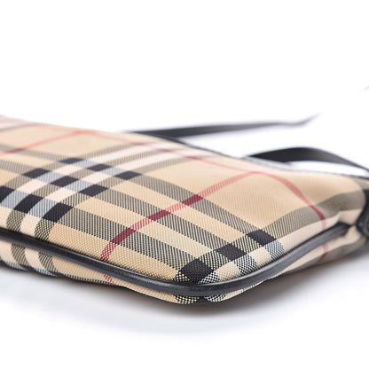 Burberry Horseferry Check Peyton Crossbody Clutch Bag Black 11 of 12