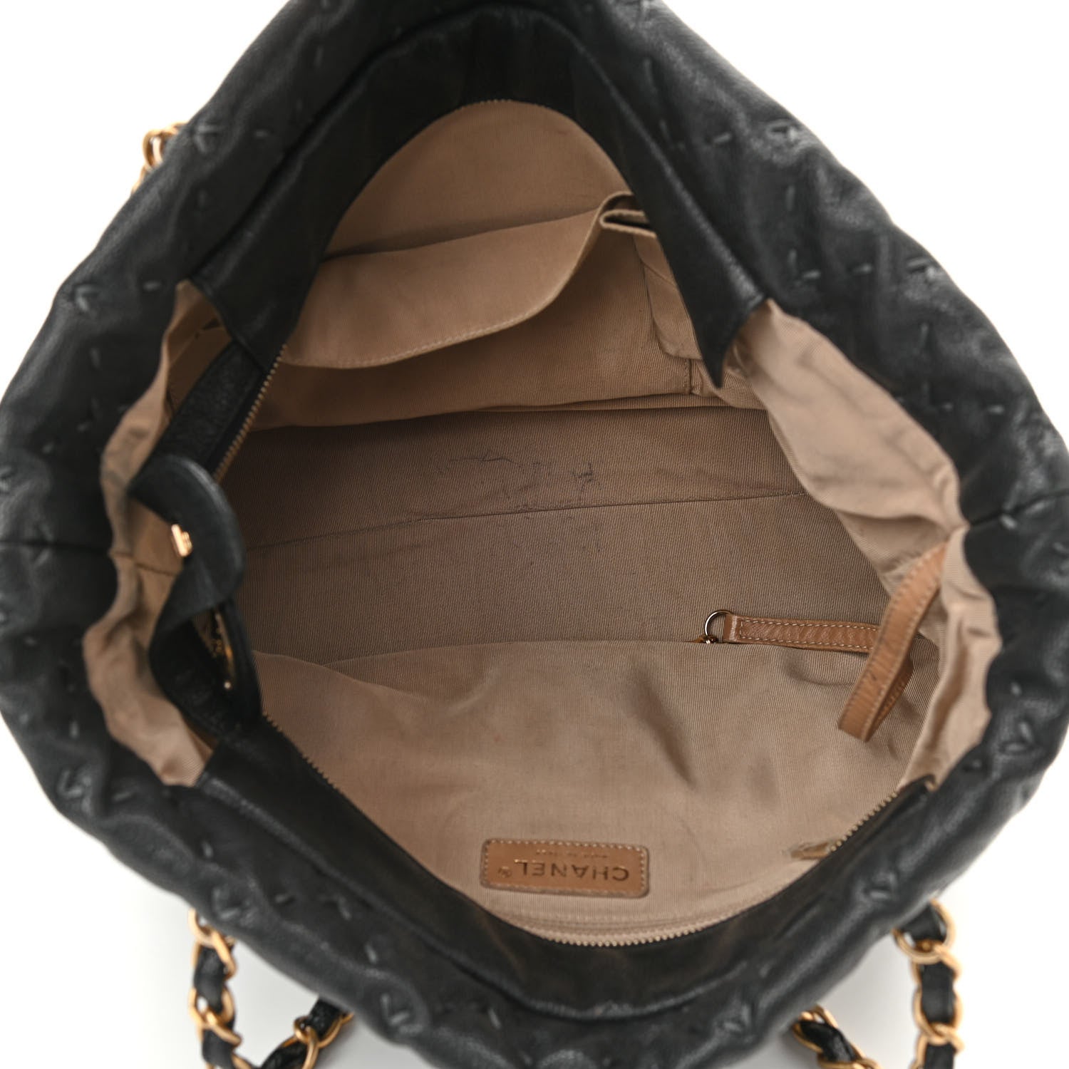 Chanel Caviar Stitched Tote Black 5 of 10