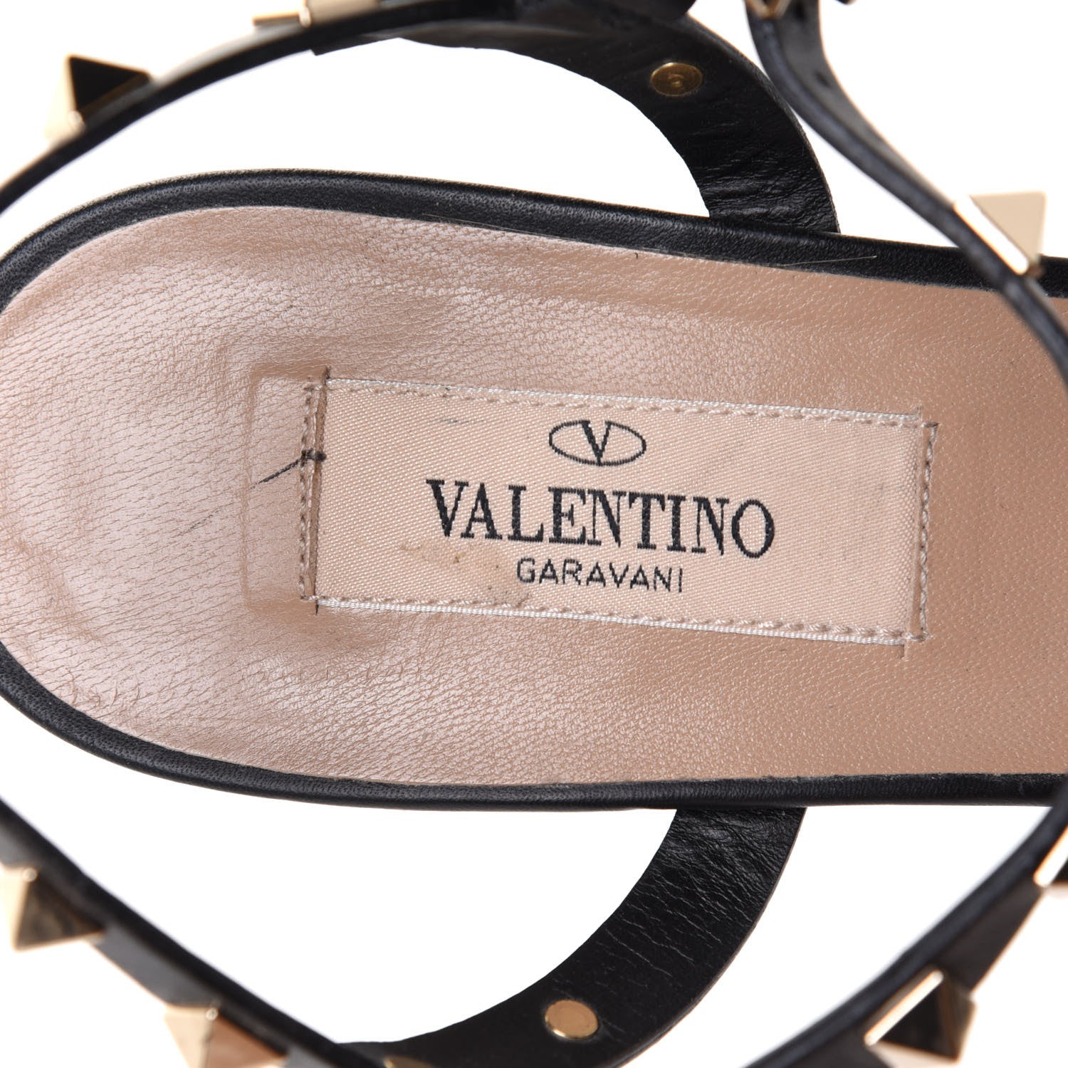 Valentino Garavani Calfskin Rockstud 60mm City Sandals 38.5 Black 7 of 8