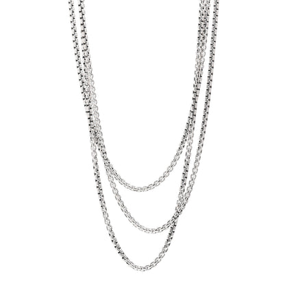 David Yurman Sterling Silver 14K Yellow Gold 3.6mm Medium Box Chain Necklace 72" 1 of 4