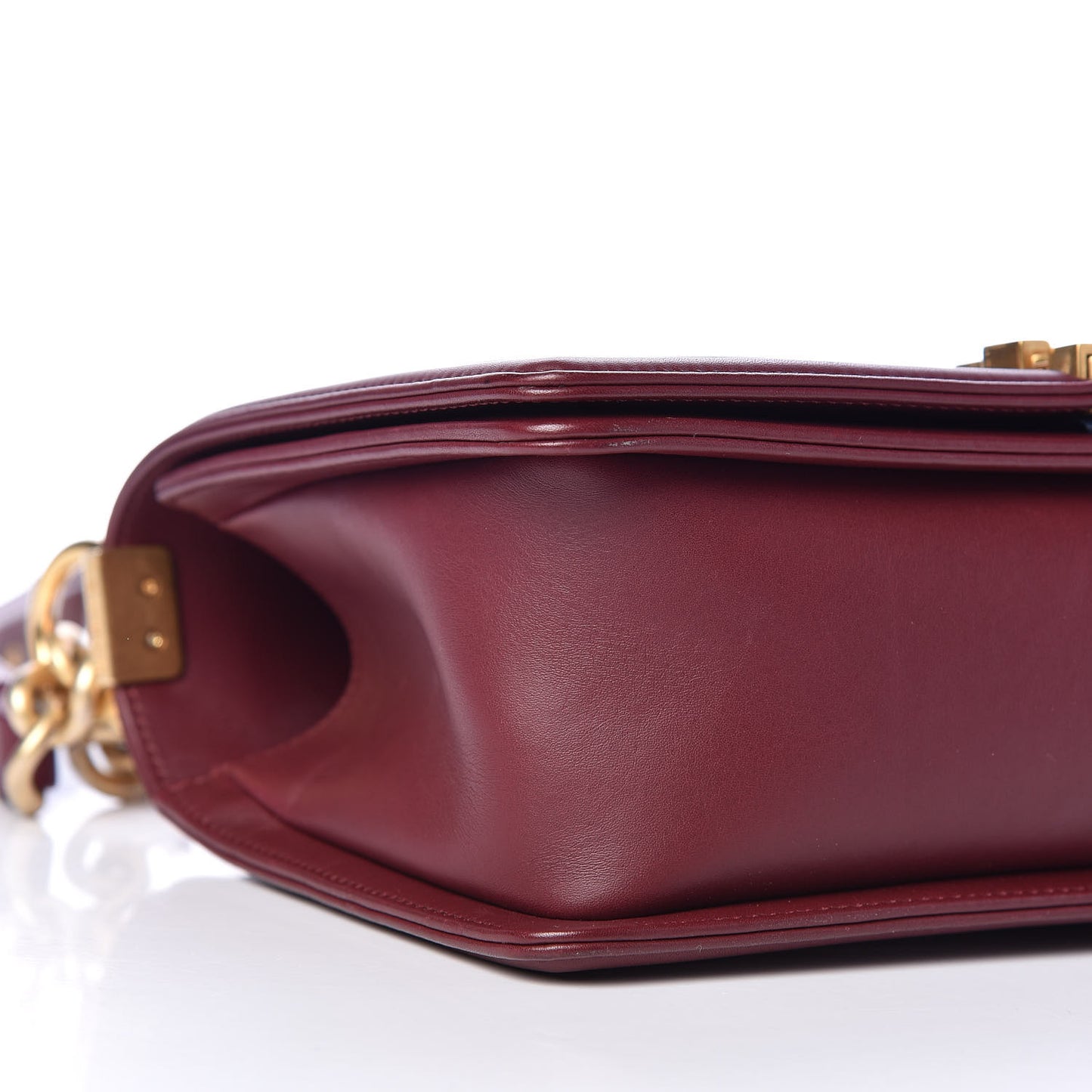 Caviar Suede Calfskin Chevron Medium Boy Flap Burgundy
