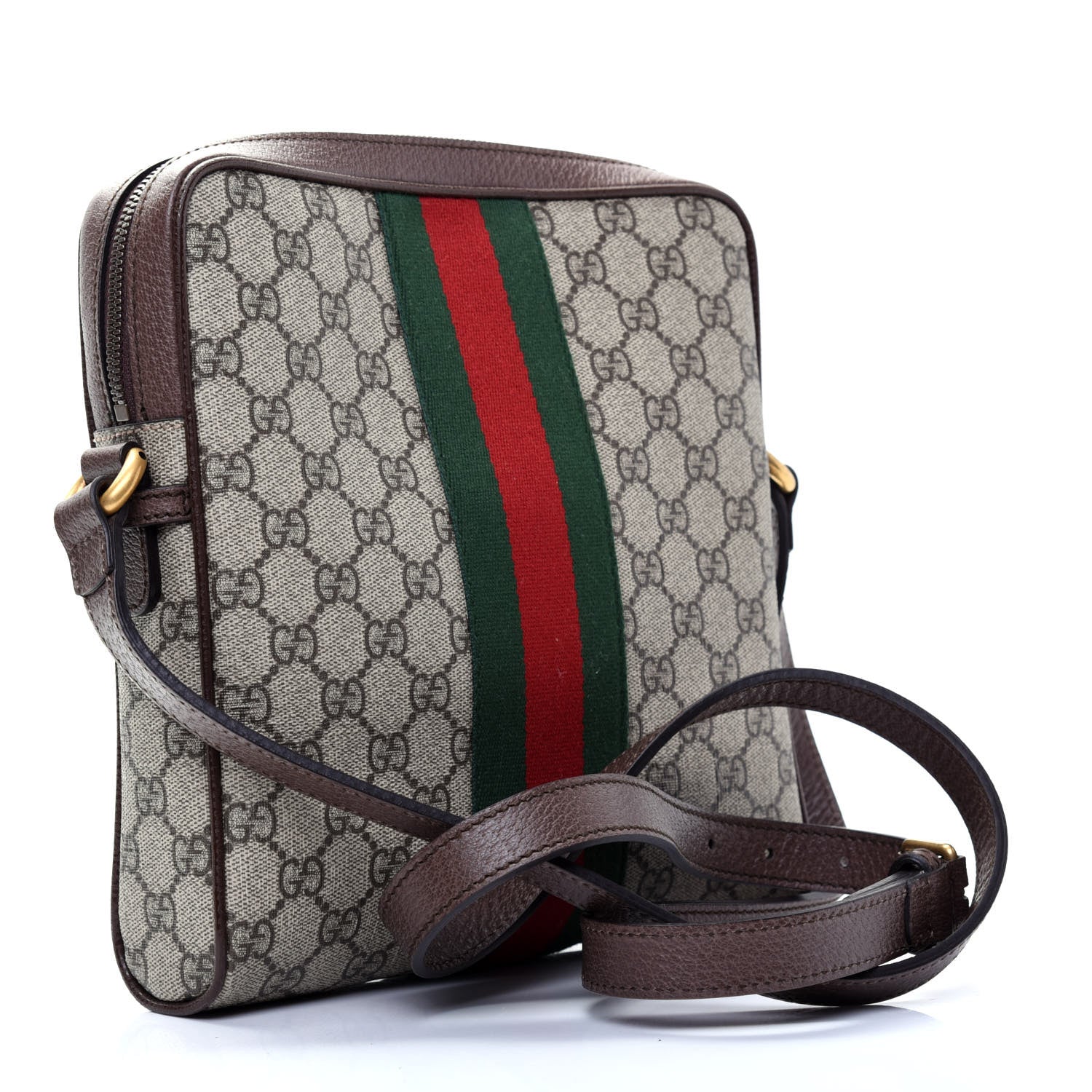 Gucci GG Supreme Monogram Web Small Ophidia Messenger Bag Brown 3 of 14