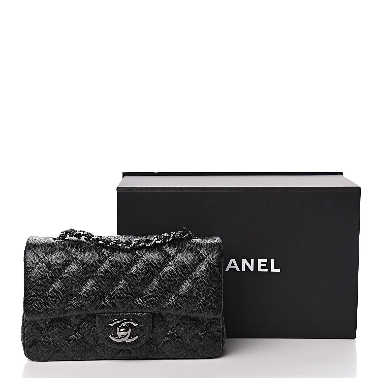 Chanel Iridescent Caviar Quilted Mini Rectangular Flap Black 11 of 11