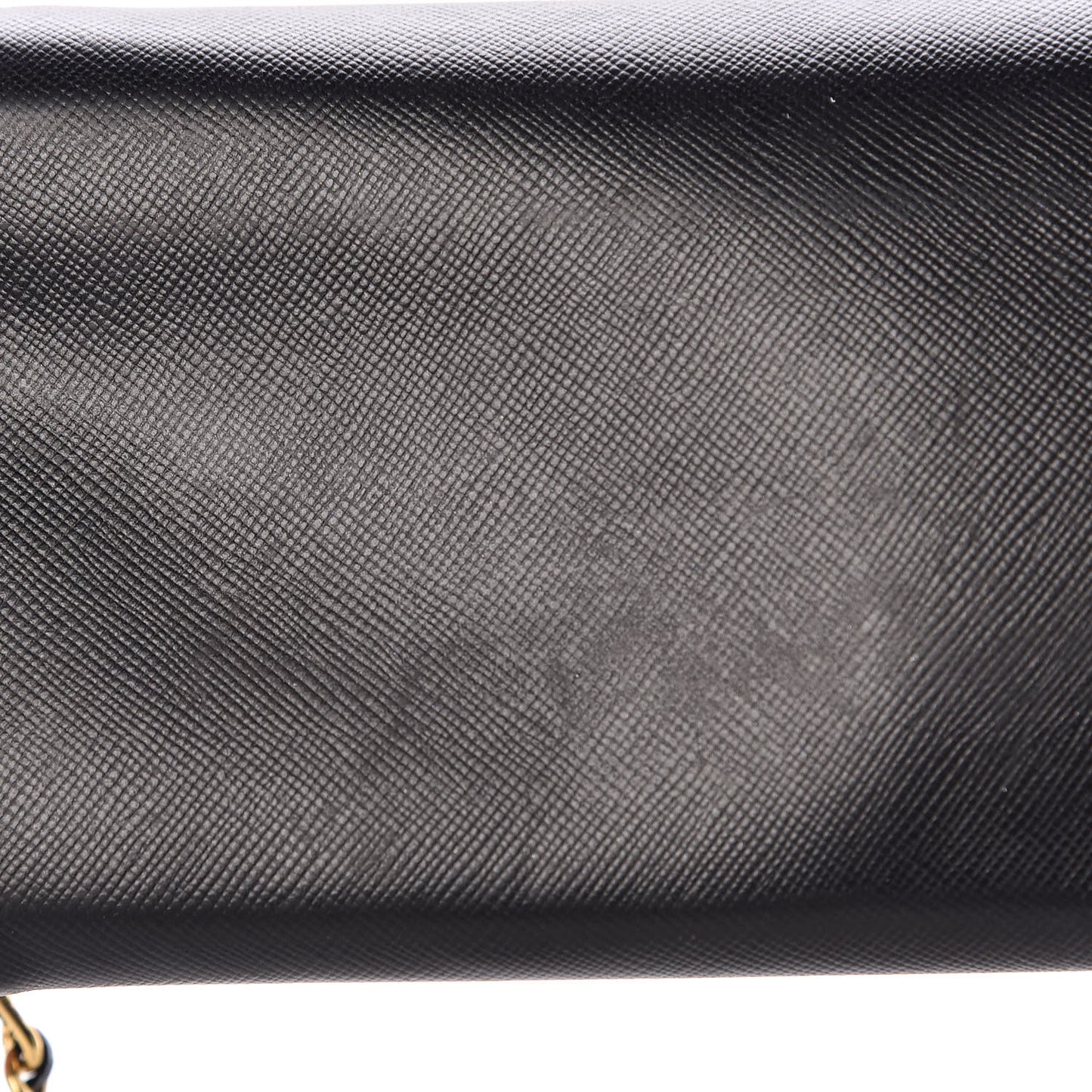 Saffiano Metal Oro Chain Wallet Black