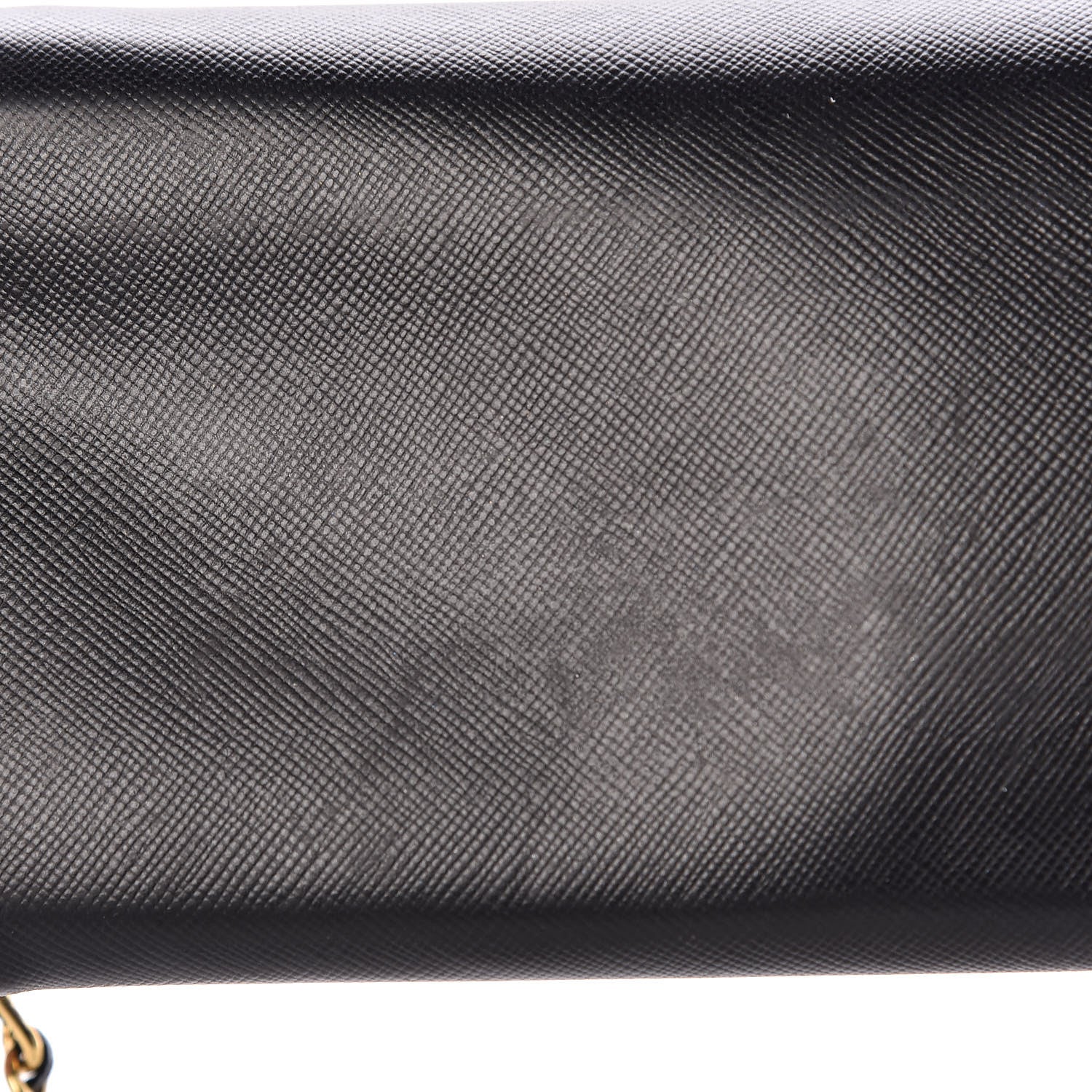 Prada Saffiano Metal Oro Chain Wallet Black 14 of 14
