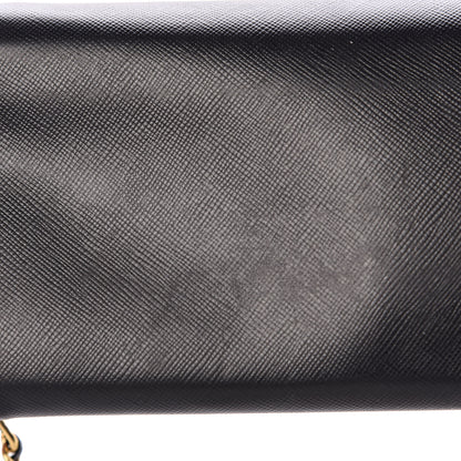 Prada Saffiano Metal Oro Chain Wallet Black 14 of 14