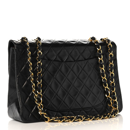 Chanel Lambskin Quilted XL Jumbo Single Flap Black 3 of 15