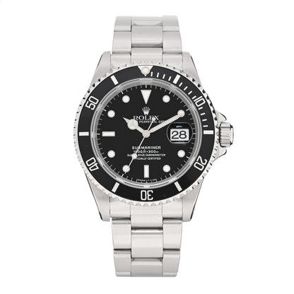 Rolex Stainless Steel 40mm Oyster Perpetual Submariner Date Watch Black 16610 1 of 4