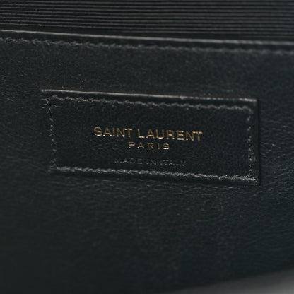 Saint Laurent Grain De Poudre Medium Classic Monogram Kate Satchel Black 6 of 12