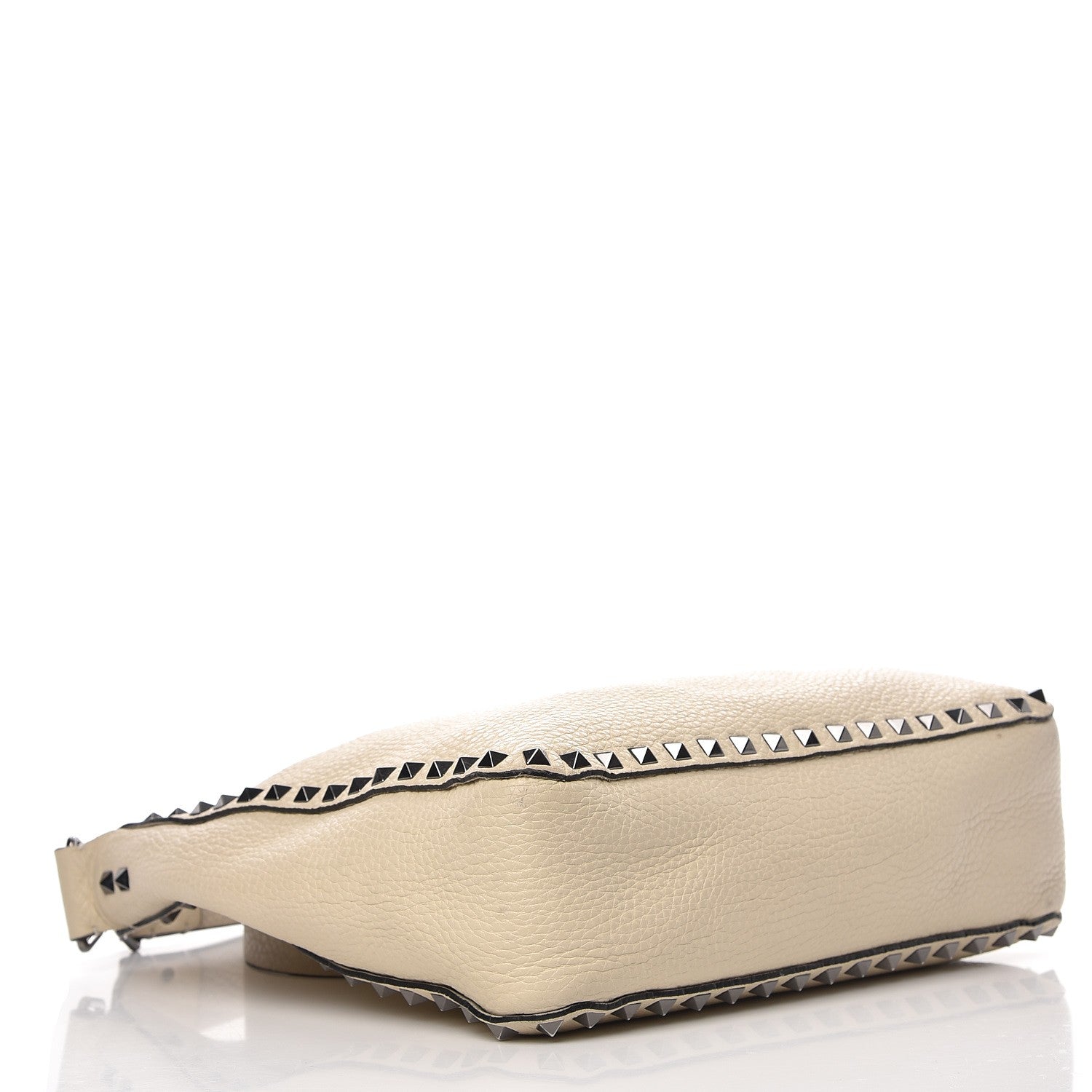 Valentino Garavani Pebbled Calfskin Small Rockstud Flip-Lock Messenger Bag Light Ivory 4 of 12
