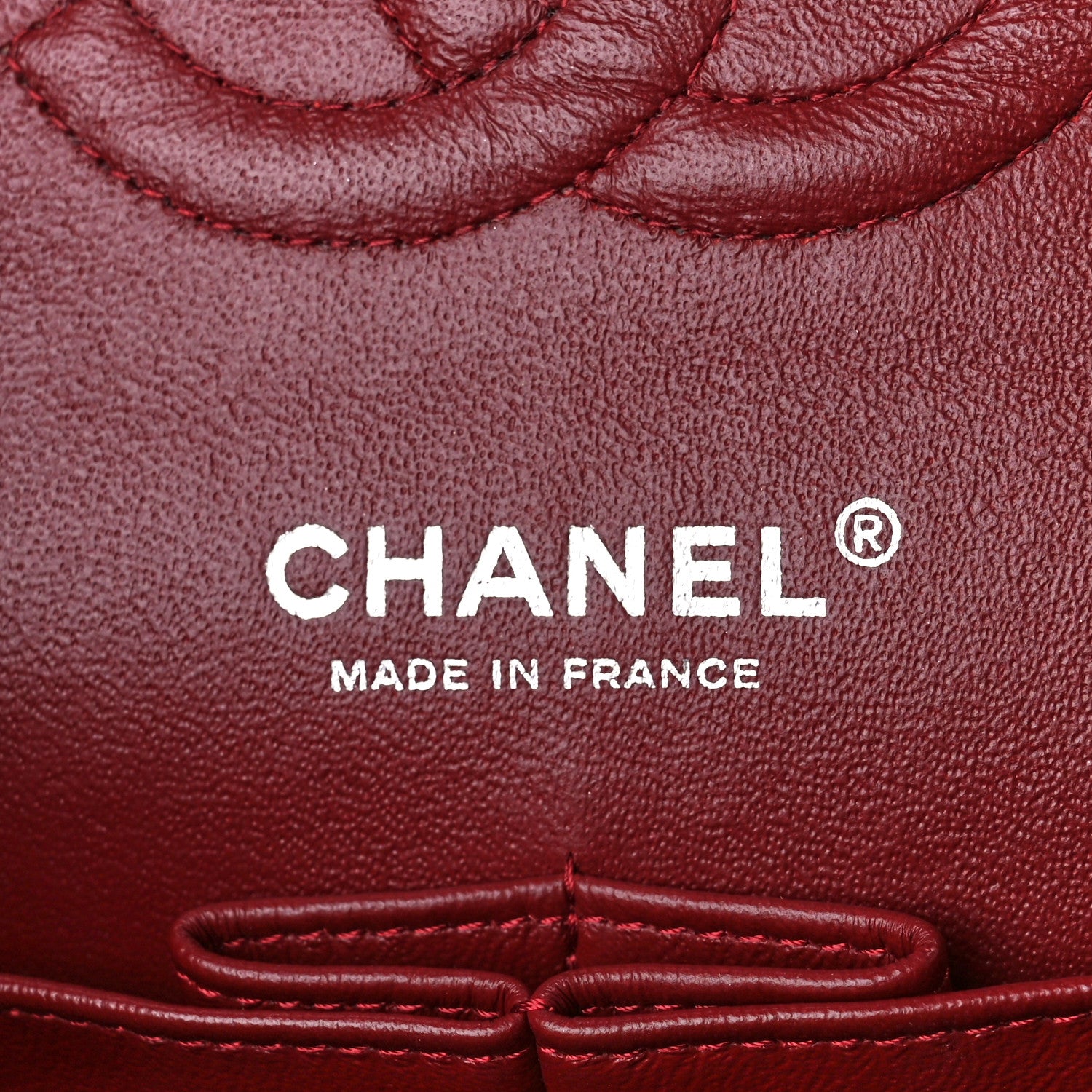 Chanel Caviar Quilted Medium Double Flap Dark Red 7 of 11
